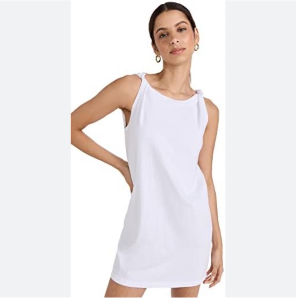 Monrow Twisted Shoulder T-Shirt Dress